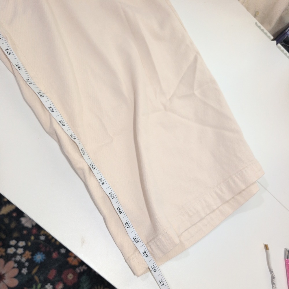American Eagle Cream Wide Leg High Rise Stretch Pants Womens 16 Regular 5279 - Picture 9 of 9